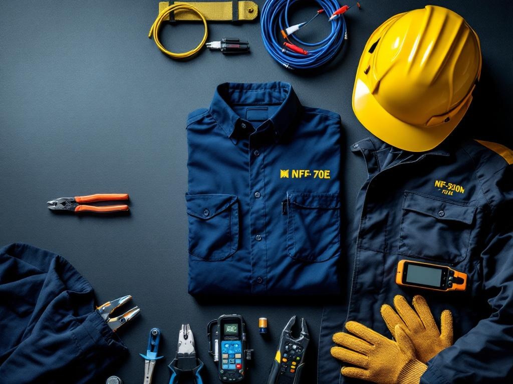 NFPA 2112-rated FR coveralls with embroidered company logo